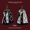 Una Nueva Bufanda Clásica de Estilo Coreano con Estampado de Espiga, de Doble Cara, para Otoño e Invierno, para Parejas, Bufanda de Punto Moderna, Cálida y a la Moda, Versátil