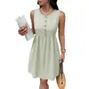 Vestido de tirantes sin mangas fruncido estilo europeo y americano transfronterizo de Amazon para mujer 2026 Nuevo Vestido Casual Holgado de Verano