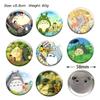 Totoro Miyazaki Anime Baqi Insignia de hojalata bidimensional Colgante