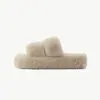 Nuevas pantuflas de algodón de punta abierta para mujer 2026, con suela suave, diseño antideslizante, calidez y transpirabilidad, adecuadas para uso tanto en interiores como en exteriores, con un diseño de una sola tira y forro afelpado
