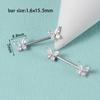 Nuevo Piercing para Pezón de Acero Inoxidable con Flor de Zircón Transfronterizo, Tijeras con Forma de Serpiente, Uña para Pezón de Luna, Amor Personalizado, Animal, Zircón para Pezón