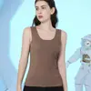 Chaleco Térmico para Mujer con Parches Calientes, Forro de Felpa, Camiseta Base sin Mangas sin Costuras, Ropa Interior Derong, Top para Otoño e Invierno