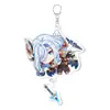Genshin Impact Juego Anime Llavero Acrílico Raiden Shogun Zhongli Ganyu Klee Scaramouche Merchandising Anime Dibujos Animados