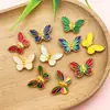 Colgante de gota de aceite de mariposa floral transfronterizo, accesorios estampados coloridos, accesorios para joyería de llavero de pendientes DIY al por mayor