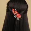 Acessórios de cabelo Hanfu para crianças, chapéus antigos para meninas, borla de flores, grampo de cabelo fofo, estilo chinês para meninas, grampo Wi-clip