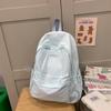 Mochila Ligera Simple de Color Sólido Casual Combinable para Estudiante Universitario Bolsa de Clase Mochila Escolar Estilo para Salidas de Mujeres Mochila para Estudiante de Secundaria