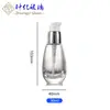 Botella de Pingüino de 30 ml Cabeza de Bomba Transparente Mate Botella de Loción Líquida para Base de Maquillaje de Presionar Botella Dispensadora de Vidrio Portátil para Esencia Aceite Esencial