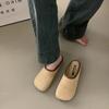 Sandalias y Pantuflas Cómodas para Combinar con Todo 2025 Verano Nuevo Estilo Diseño Tejido Transpirables Casuales Planas Sandalias y Pantuflas para Mujer Pantuflas Medias