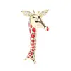 Broche de Jirafa de Diseño Retro Francés Color Esmalte Broche de Animal de Gama Alta Pin de Accesorio Lindo Versátil