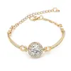 Popular Pulsera de Moda Color Oro Rosa Ocho Corazones y Ocho Flechas Pulsera de Circonita para Mujer Versátil Estilo Coreano Pulsera de Diamante al por Mayor