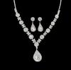 Juego de Joyería Transfronterizo Cadena de Garra de Diamante Completo Moda Simple Accesorios de Alta Gama Aretes Aretes Collar Accesorios para Mujer Venta al por Mayor