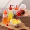 Botella exprimible de salsa de tomate, botella exprimible con boquilla para miel, botella de plástico de grado alimenticio para ensalada, frasco comercial, frasco para condimentos de salsa