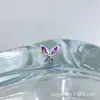 Aretes de Titanio Astmf-136 Aleación de Titanio 1.5X3 Marquise Mariposa Grande G23 Titanio Rosca Interna Aretes de Zirconia Piercing