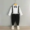 Roupas de Performance para Piano Infantil Manga Longa Moda Masculina Primavera & Outono 2025 Terno Novo para Meninos Vestido para Menina Florista Masculino