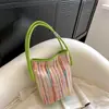 Bolso Cubo de Moda Transfronterizo Primavera 2026, Bloques de Color Tendencia, Estilo Coreano, Diseño de Nicho para Mujer, Bolso de Hombro Único