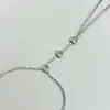 Pulsera de Dedo Corazón Full Diamante Nuevo Producto Transfronterizo Moda Europea y Americana Cadena de Dedo con Pedrería Pulsera para Mujer