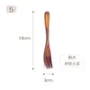 Vajilla de Nanmu Estilo Japonés Grabable, Tenedores para Postre y Pastel, Cucharas para Mermelada y Condimentos Infantiles, Cucharas de Madera para el Hogar