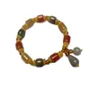 Pulsera de Jade de Seda Dorada al por mayor Pulsera de Cuentas Estilo Antiguo Pequeña Fresca para Mujer Suministro para Transmisión en Vivo de Verano Puesto Callejero Modelo de 10 Yuan