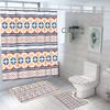 Cortina de Ducha Impermeable Antimoho Tribal Africana Personalizada Transfronteriza Cortina de Baño Impresa Digitalmente sin Taladro Transfronteriza