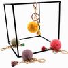 Chaveiro Criativo Tassel Fofo Cor de Fruta Pompon Chaveiro de Carro Pingente de Bolsa Pelúcia Pequeno Presente Acessórios