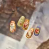 Pegatinas de Arte para Uñas en Relieve DIY Populares Otoño Retro Pegatinas para Uñas Hojas de Otoño Pegatinas de Joyería de Zorro Material Uñas Portátiles