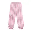 Roupas Europeias e Americanas Transfronteiriças para Mulheres Aliexpress Venda Quente Moda Estilo Casual Conjunto de Top sem Mangas com Amarração Listrado e Calça