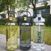 Vaso de Agua de Plástico de Gran Capacidad, de Aspecto Moderno para Verano, Vaso Espacial Simple y Portátil, Vaso con Tapa Pop-Up y Popote para Deportes al Aire Libre y Fitness