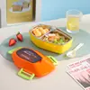 Fiambrera Compartimentada Creativa de Acero Inoxidable 304 para Estudiantes, Fiambrera para Oficinistas, Fiambrera Portátil para Ensalada de Frutas