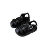 Sandalias Cerradas Simples para Niñas 2026 Verano Nuevos Zapatos de Playa de Suela Suave Moda Estilo Coreano Sandalias Romanas Tejidas Huecas