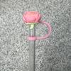 Tapa de paja de 10 mm, nueva tapa de paja con forma de flor de durazno, tapa de paja con forma de pétalo de taza Stanley, a prueba de polvo y antiincrustaciones