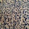 Tecido de Pele Sintética de Coelho Estampado Leopardo em Estoque, Tecido de Pelúcia Longa Sintética, Tecido Quente de Lã