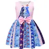 Vestido de Verano Transfronterizo de Anime 2025 Princesa Lindo Niños Seda de Leche Estampado Sin Mangas Cremallera con Lazo