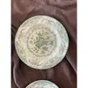Louça de Mesa Colorida Vintage em Esmalte Subcamada, Cerâmica Verde Floral Amarelo Retrô, Xícara de Chá da Tarde Café com Pires e Prato de Jantar