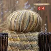 Fio de Algodão Camuflado, Fio de Algodão Puro Tingido em Seção, Tricô Artesanal DIY para Cardigã, Cachecol Médio-Fino, Suéter, Fio de Mohair