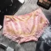 [Usable 160 Jin] Ropa interior de talla grande para mujer, fibra de bambú, viscosa, encaje, hueco, sexy, bragas para mujer
