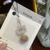 Lindo Colgante de Gato de Peluche Dibujo Animado Cadena para Teléfono Móvil Llavero Colgante para Mochila Estudiantil Regalo para Pareja Novia Accesorios