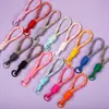 Cuerda de Muñeca Anti-Pérdida Transfronteriza Llavero de Cuerda Tejida a Mano Lanyard de Dos Colores para Teléfono Móvil Lanyard para Funda de Teléfono Móvil Llavero