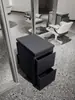 Mostrador de Herramientas para Barbería, Gabinete de Acero Inoxidable de Doble Cara para Salón de Peluquería, Almacenamiento con Cajones y Estante para Secadoras