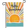 Bandeiras de Jardim de Verão Novas Mais Vendidas Transfronteiriças: Bandeiras Decorativas de Praia Havaiana com Flamingo e Melancia para o Sol de Verão