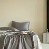 Juego de Cama de Verano de Color Sólido Lujo Ligero de Lyocell Tencel de Cuatro Piezas, Colcha Fina de Verano de Alta Gama, Suave, Fresca, Lavable, para Aire Acondicionado