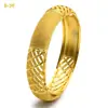 Pulsera de Aleación Chapada en Oro de Venta Caliente Novia de Dubái India Lujo Ligero para Mujer Boda Oro Arena Pulsera Joyería Al por Mayor