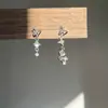 Pendientes de Gota de Agua Roja Silenciosos para Mujer, Estilo Dulce Fresco Gótico, Diseño de Nicho, Pendientes Únicos y de Alta Gama