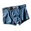Ropa interior de seda de hielo para hombre color liso amigable con la piel transpirable cómoda bóxers shorts de cuatro esquinas para niños pantalones de verano modernos