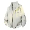 Chaqueta Casual de Trabajo para Pareja de Primavera y Otoño, Tela de Alta Calidad con Efecto Desgastado, Corte Holgado, Cuello Solapa Moderno