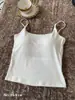Nueva Camisola Versátil Estilo Chica Popular Primavera/Verano 2026 con Abertura en la Espalda Sin Espalda Color Sólido con Sujetador Incorporado para Mujer