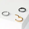 Anillos de Nariz con Aretes de Zirconia de Doble Capa de Aleación de Titanio F136 Joyería para Piercings Corporales de Aleación de Titanio G23