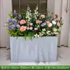 Arreglos Artificiales de Hortensias y Rosas en Cajas de Flores Mixtas y Macetas para Balcón, Oficina de Ventas, Restaurante, Sala de Estar y Decoración de Divisiones