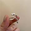 Exquisito anillo de dragón dorado con diamante rosa para mujer, anillo de dedo ajustable abierto para dieta, muestra mano fina, pequeño, de alta gama, joyería del año del dragón