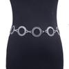 Cross-border novo estilo Chanel cinto anel requintado esculpido geométrico metal moda calças cadeia senhoras OL maduro cadeia da cintura