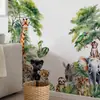 Pegatinas Decorativas de Pared de Animales del Bosque Transfronterizos Área Grande Dormitorio Sala de Estar Entrada Pared de Fondo PVC Autoadhesivo